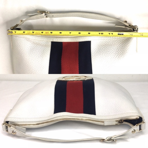 Authentic Gucci white leather hobo shoulde… - Picture 16 of 16